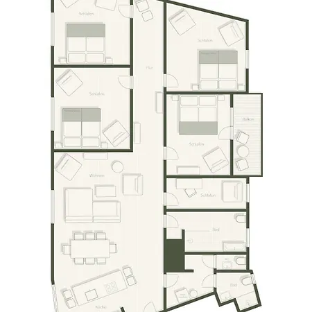 Grosses Mit 150qm Fuer Gruppen Im Zentrum Lejlighed *